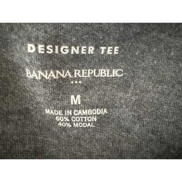2/$30 Banana Republic Medium Designer Tee Belle Sleeve Top Gray - Picture 4 of 14